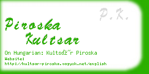 piroska kultsar business card